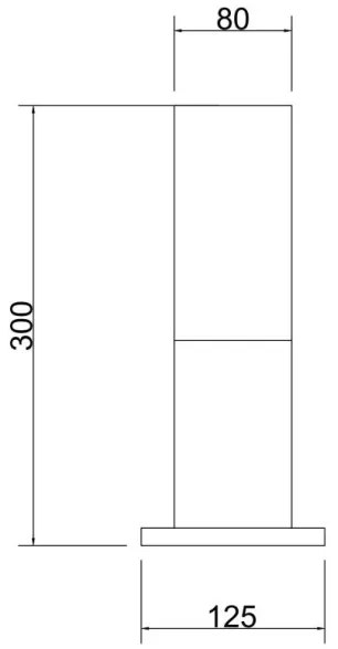 Maytoni O418FL-01B - Lampada da esterno WILLIS 1xE27/60W/230V 30 cm IP54 nero