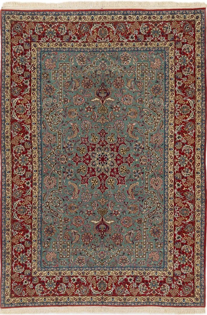 Isfahan Tappeto 230x160 (Iran) Annodato A Mano