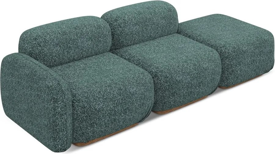 Chaise lounge componibile turchese (con penisola a sinistra) Ailani – Makamii