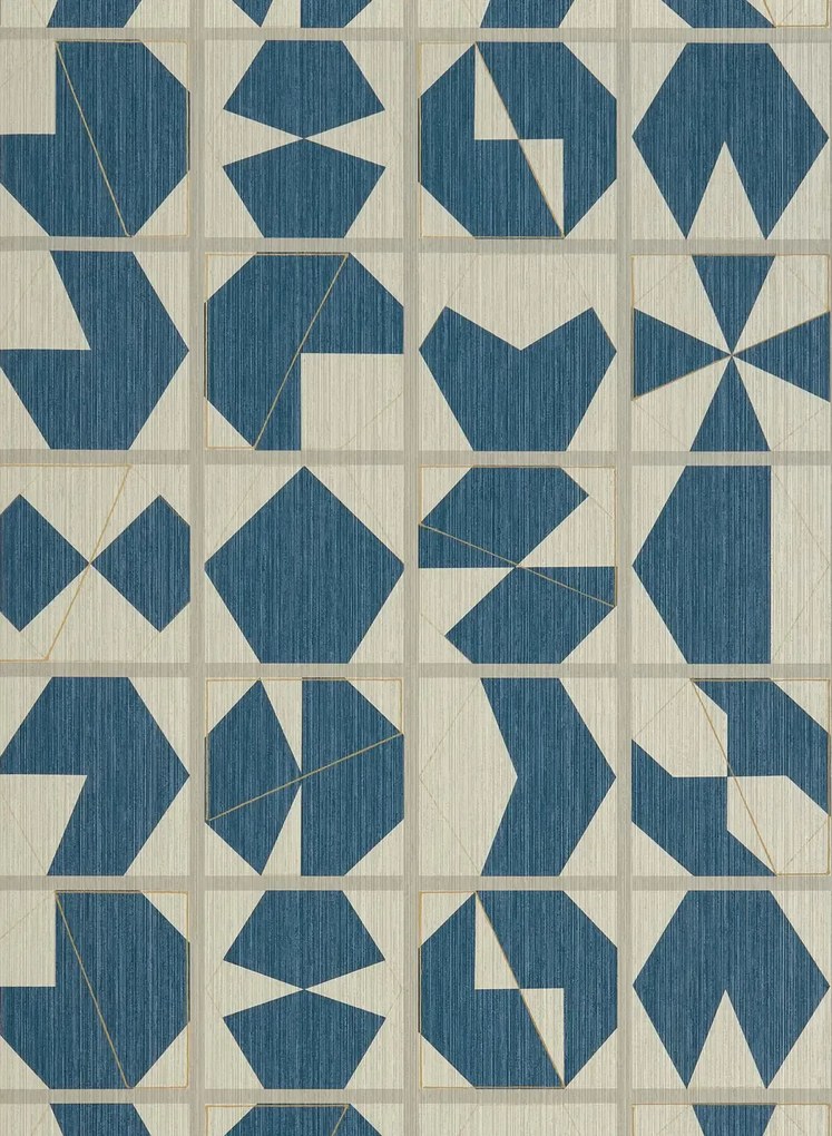 Osborne & Little Tapete Kutani Vinyl - Ivory/ Charcoal