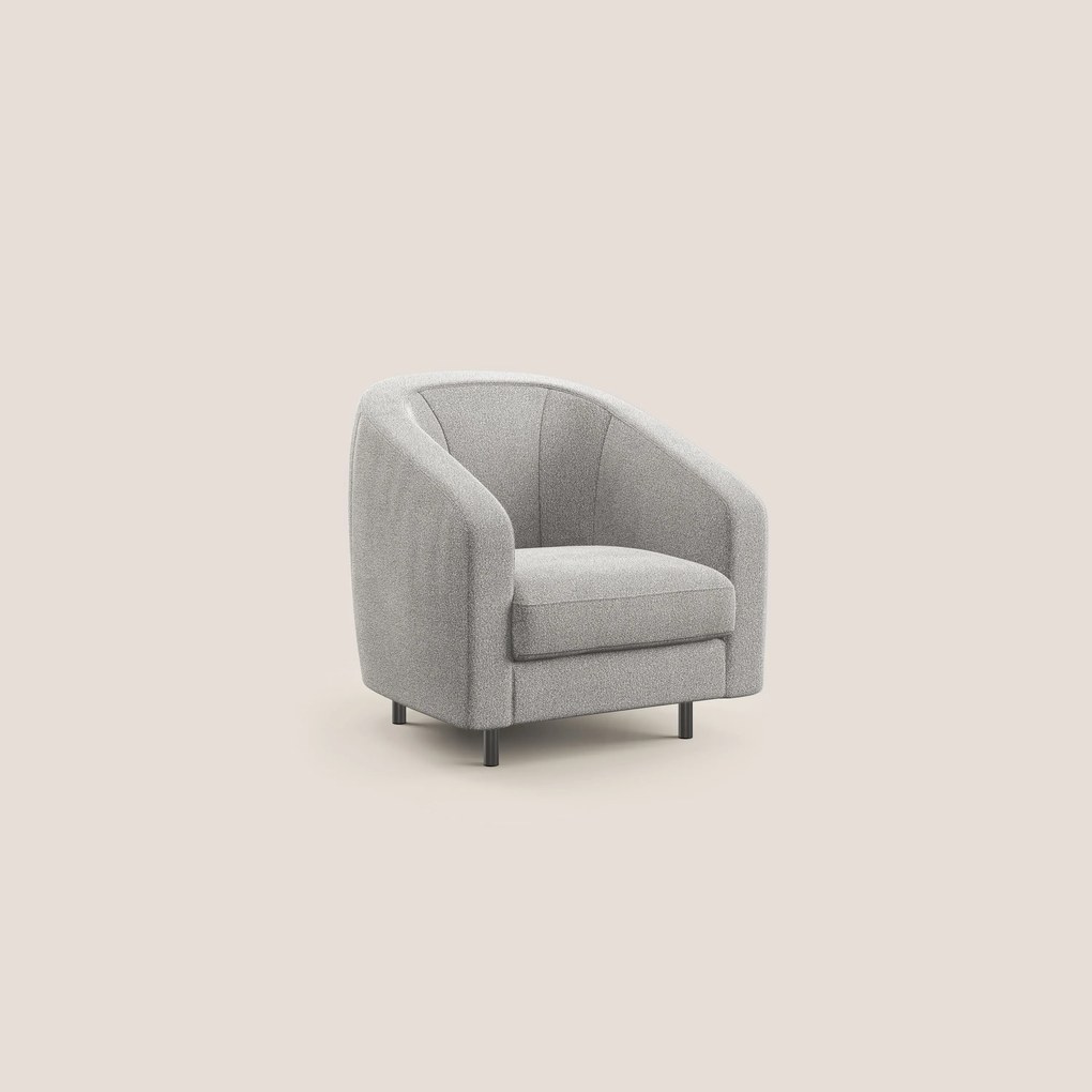Pandora Poltroncina in morbido tessuto bouclé impermeabile T07 grigio