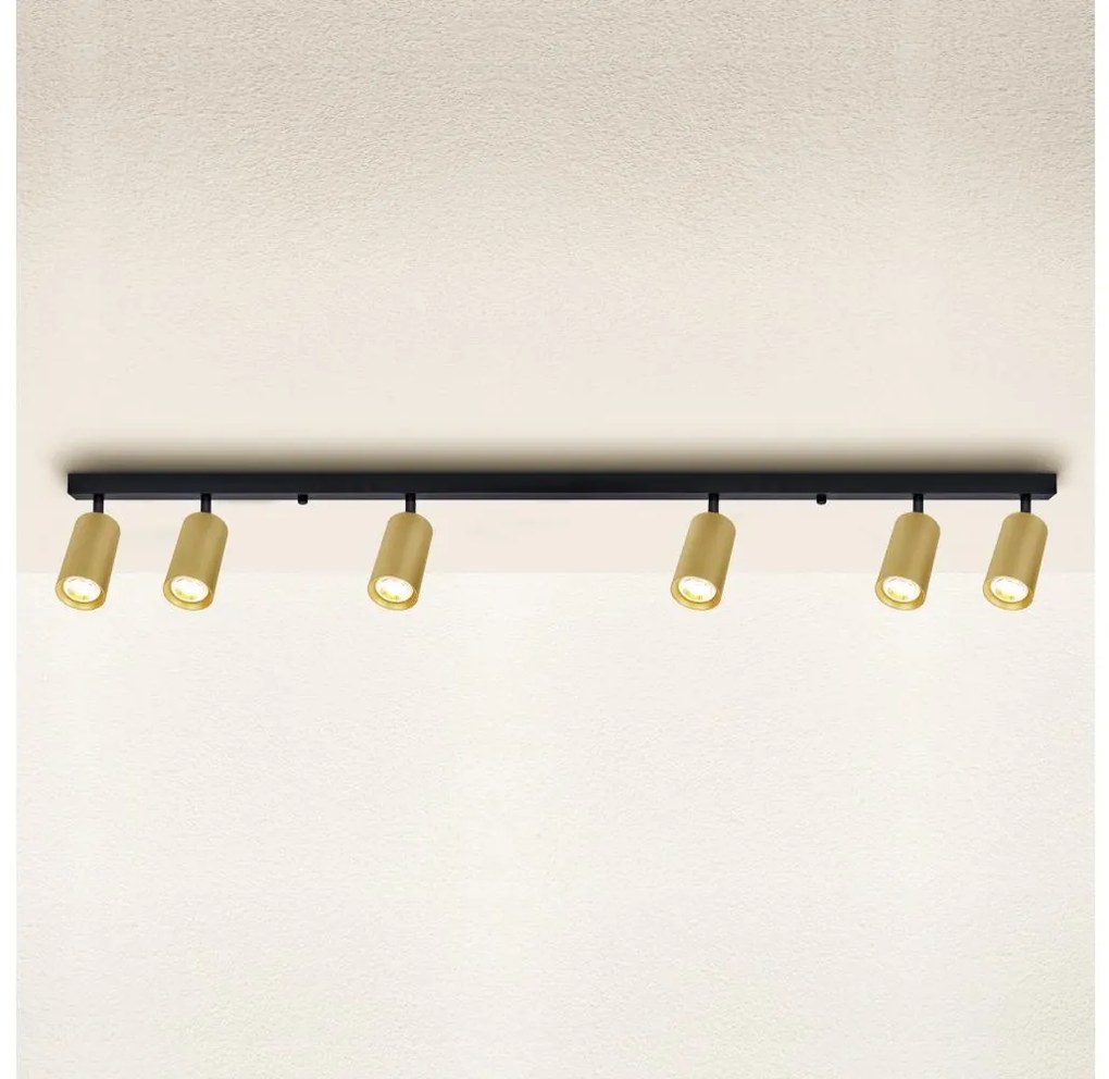 Brilagi - Faretto SELE GOLDEN 6xGU10/30W/230V nero/oro