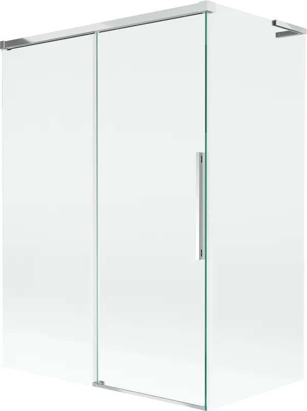 Mexen Rox L paratia vasca da bagno 2-ante scorrevoli 120 + 70 x 150 cm, trasparente, cromato - 8C9L-120-070-01-00