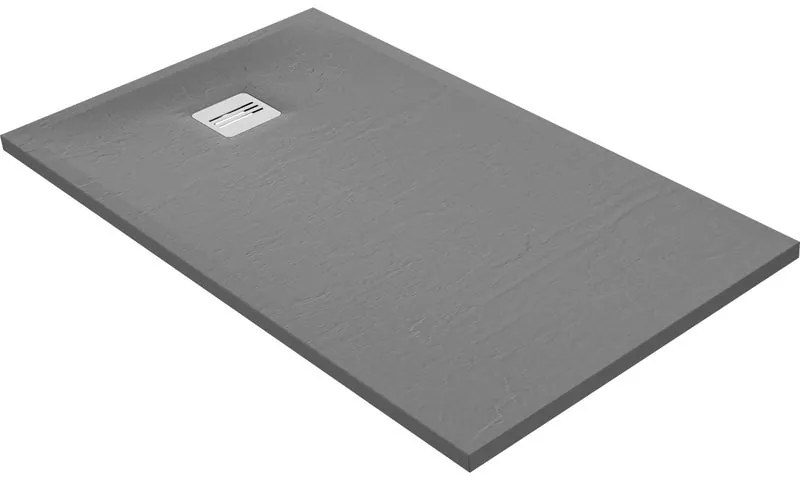 Piatto doccia SENSEA in solid surface REMIX 80 x 140 cm grigio opaco