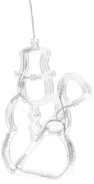 Aigostar - Pupazzo di neve, decorazione natalizia a LED, 10xLED/3xAAA, 20,5 cm