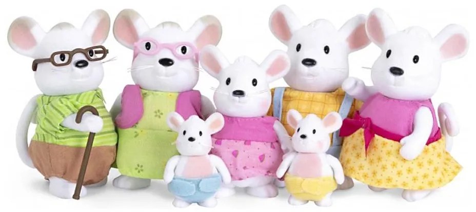 Li'l Woodzeez - Set di miniature NIBBLEKIN famiglia di topi