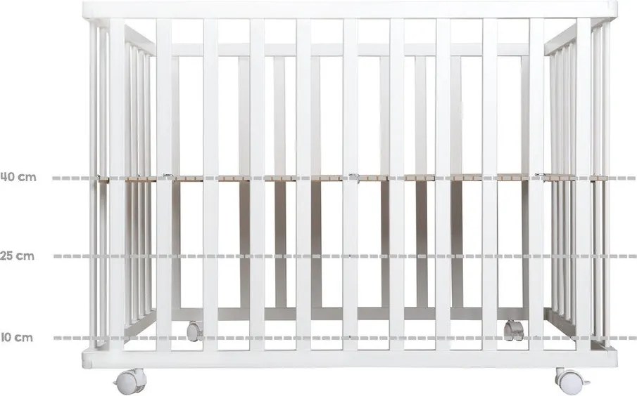 Lettino bianco con ruote 100x75 cm Style – Roba