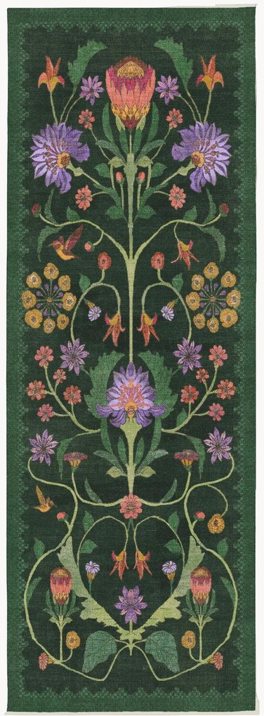 Passatoia a pelo corto lavabile Protea by Iris Apfel