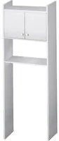 Scaffale Sopra Lavatrice Salvaspazio 65x162x26,5 cm in PVC Bianco