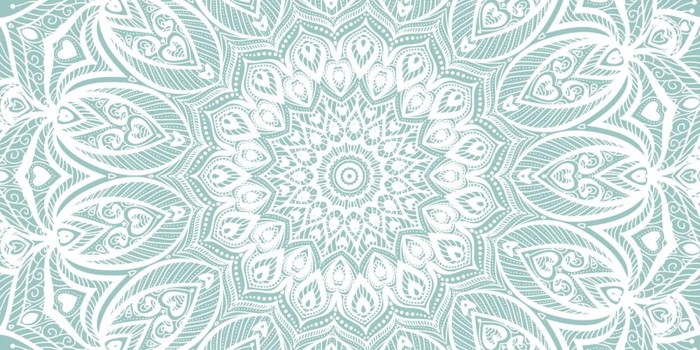 Quadro su tela – Mandala armonia su sfondo blu