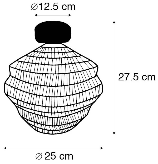 Plafoniera orientale oro 25 cm - Vadi