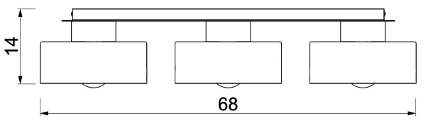 Plafoniera MARTI 3xE27/15W/230V bianco/cromo