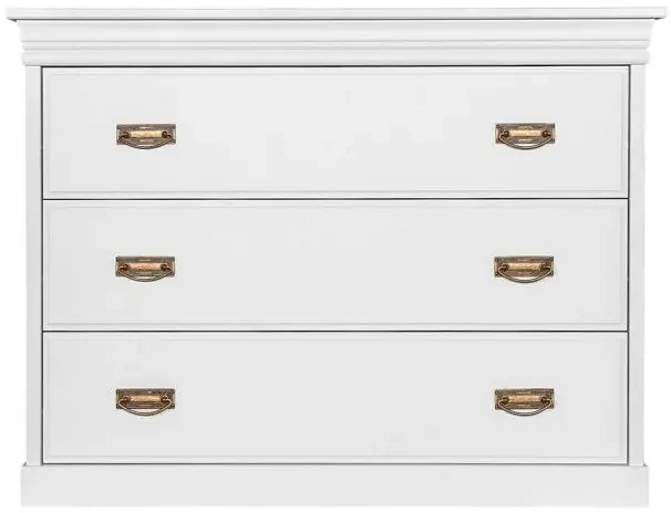 Comò cassettone legno massello bianco shabby toscano