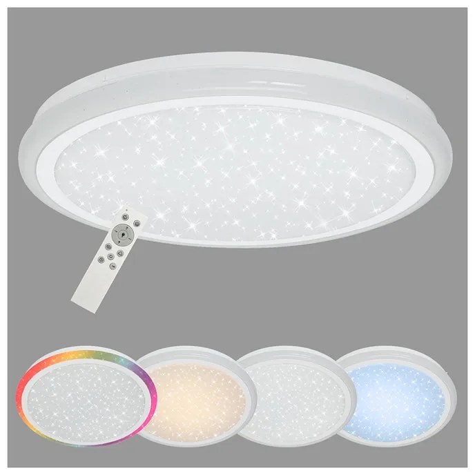 Plafoniera LED Edge Ø 41 cm bianco IP20 cct da bianco caldo a bianco freddo con regolazione di temperatura, 1800 lumen