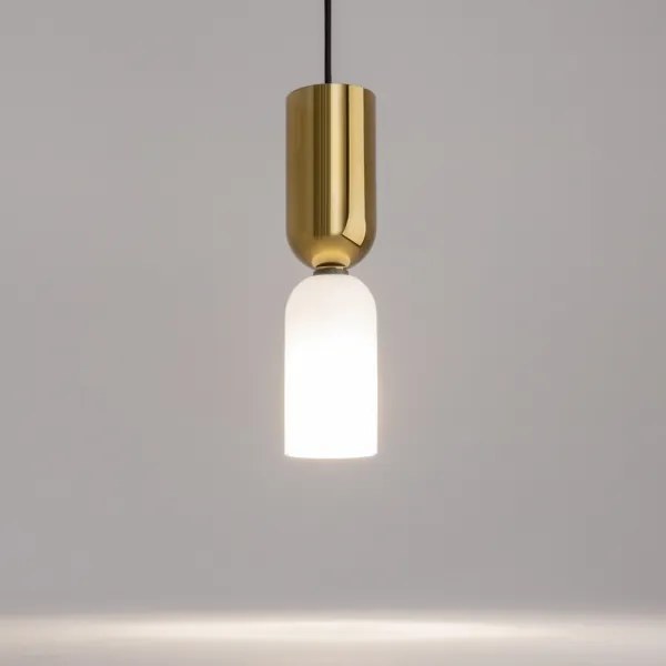 Maytoni MOD177PL-01G - Lampadario a sospensione con filo MEMORY 1xE14/40W/230V oro/bianco