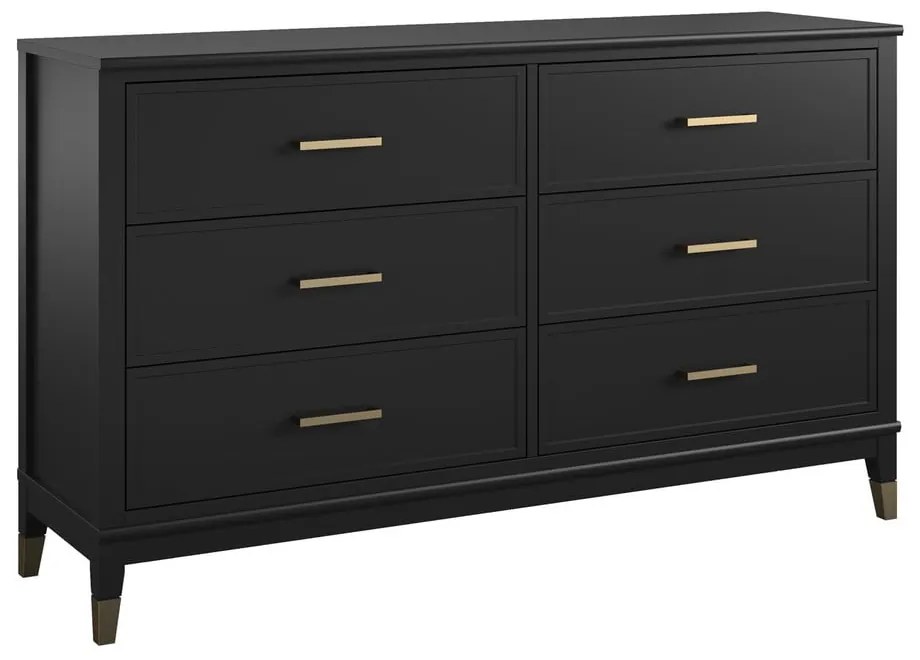 Cassettiera nera , 144 x 85 cm Westerleigh - CosmoLiving by Cosmopolitan