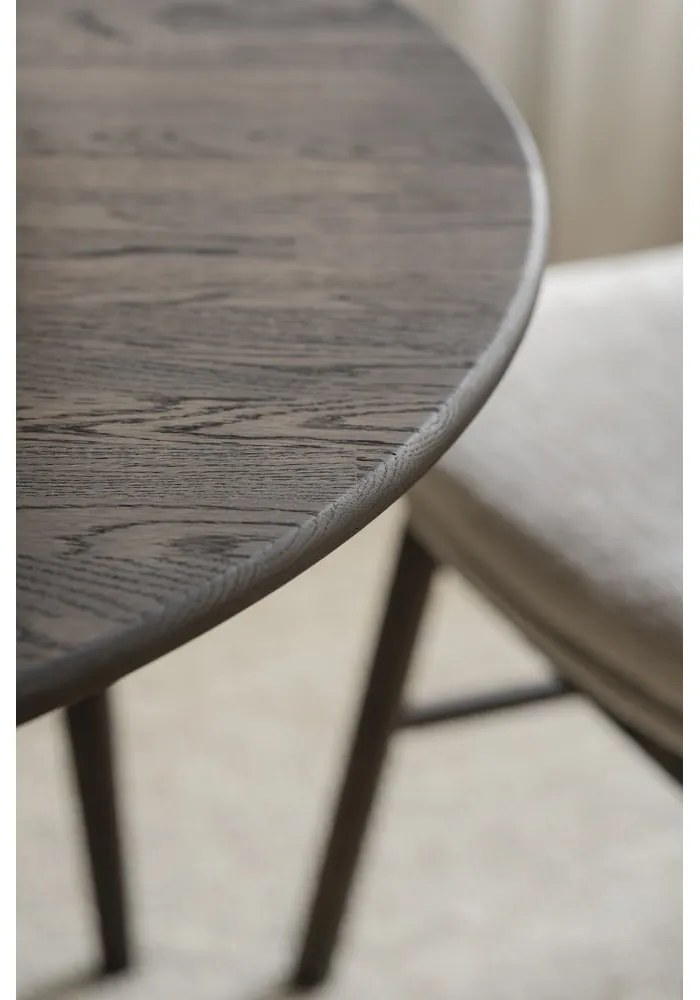 Tavolo da pranzo rotondo pieghevole in rovere marrone scuro ø 120 cm Tyler - Rowico