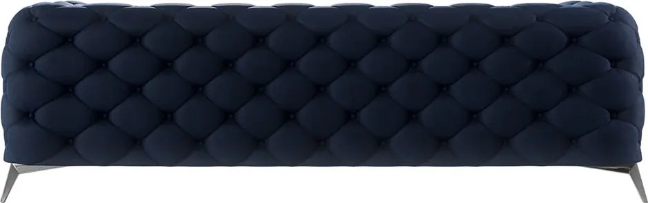 Divano blu scuro con rivestimento in velluto 243 cm Chelsea – Ropez