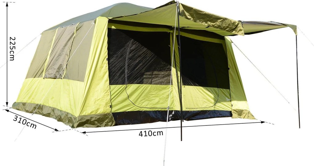 Tenda da Campeggio con Veranda 8 Persone 410x310x225 cm...