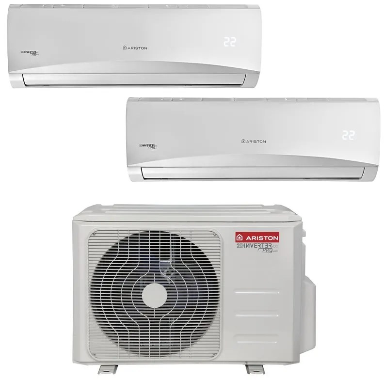 Condizionatore a muro multisplit inverter ARISTON 9000 + 12000 17999 BTU classe raffreddamento A++, classe di riscaldamento A+, bianco