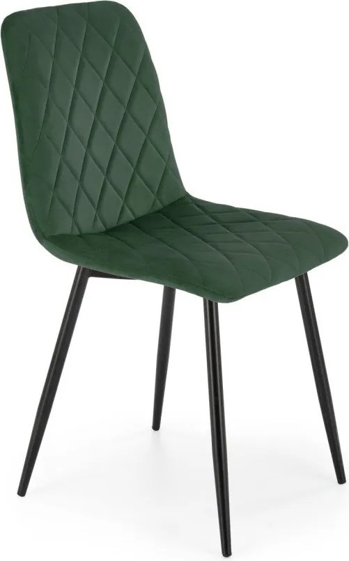 Sedia K525 verde velluto