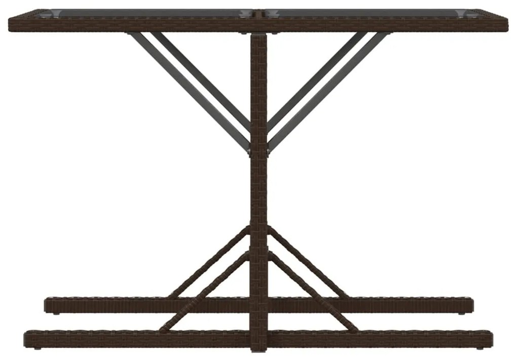 Set Bistrò 3 pz con Cuscini Marrone in Polyrattan