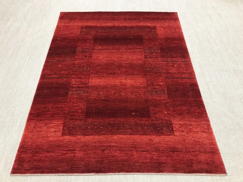 Loribaft Tappeto 170x220 Rosso (Iran) Annodato A Mano