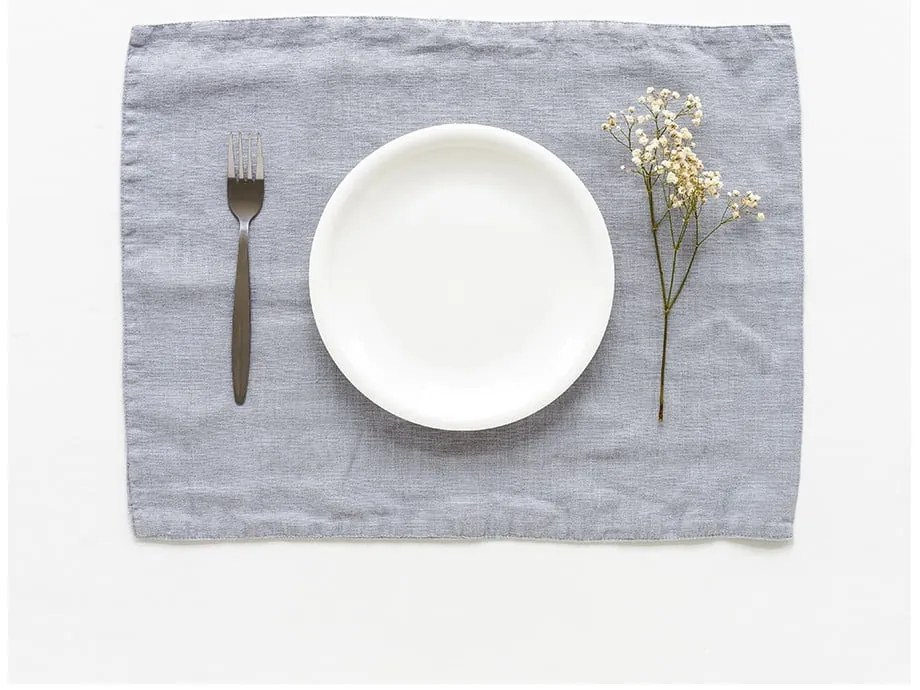 Tovaglietta di lino grigio chiaro, 35 x 45 cm Light Grey - Linen Tales