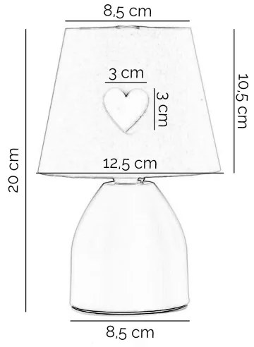 ONLI - Lampada per bambini TITTA 1xE14/6W/230V 20 cm bianca