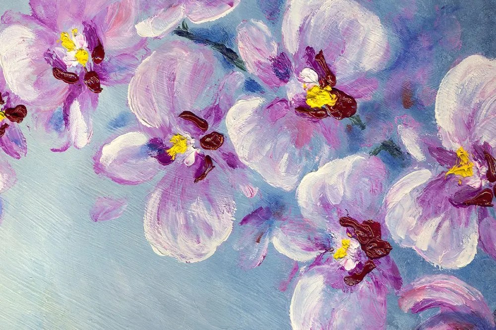 Carta da parati – Fiori romantici viola