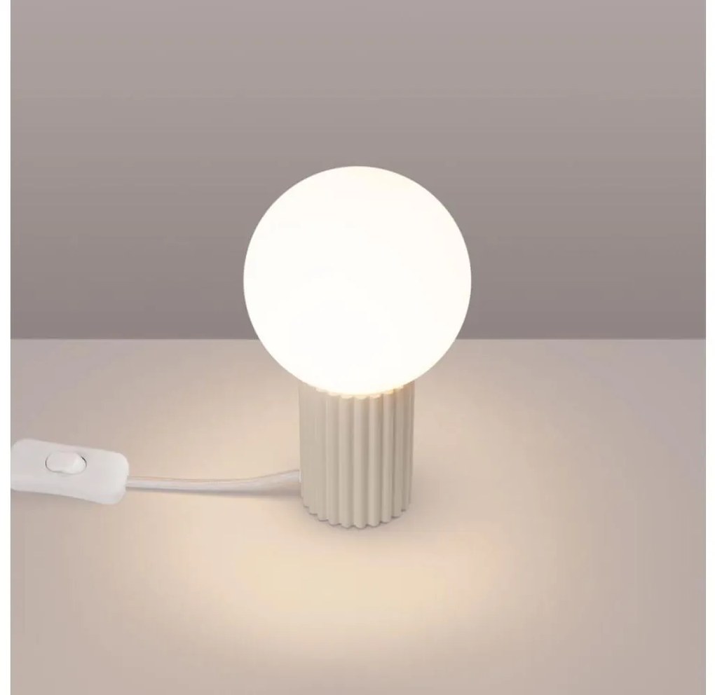 Sollux SL.1721 - Lampada da tavolo HALO 1xG9/8W/230V diametro 12 cm color crema