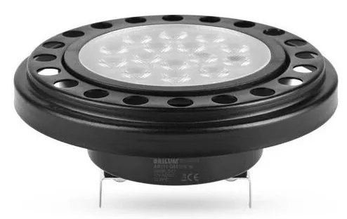 Lampadina LED ECOLINE AR111 G53/12W/12V 3000K 30° nero - Brilagi