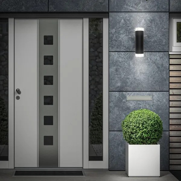 Brilo - Applique a LED da esterno 2xGU10/4,7W/230V IP44 4000K nero