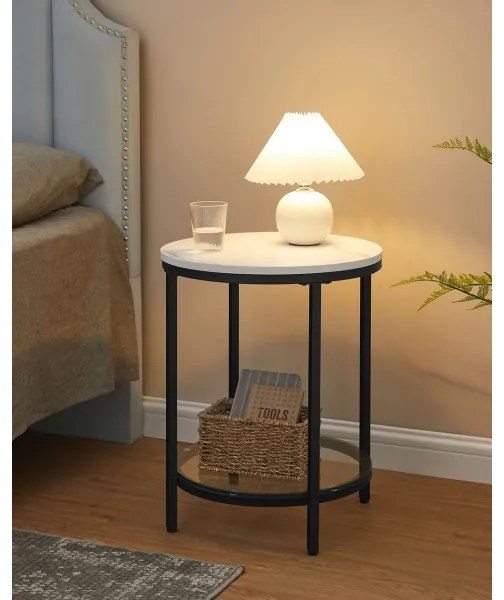 Tavolino d'appoggio SID nero/bianco