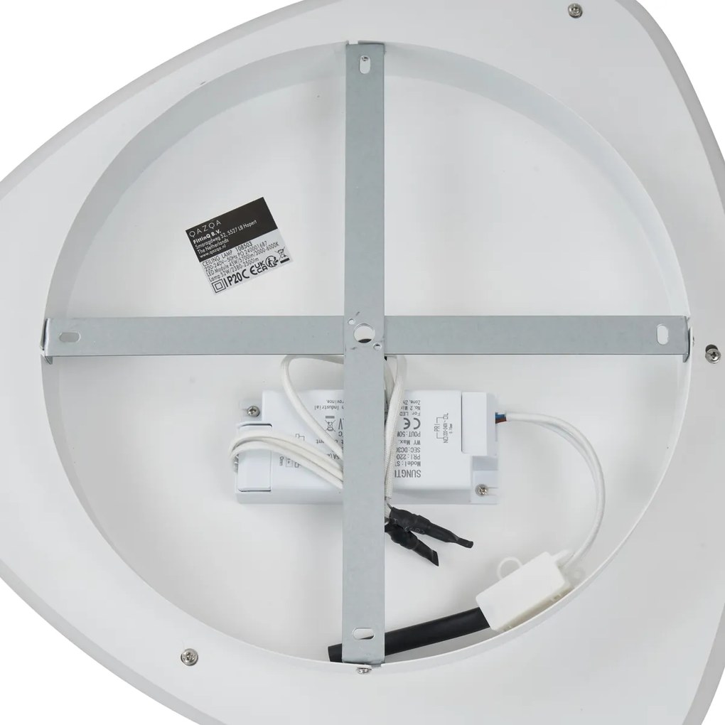 Plafoniera di design bianca con forma organica grigio scuro con LED dimmerabile - Taylor