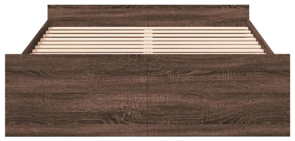 Giroletto cassetti rovere marrone 135x190 cm legno multistrato