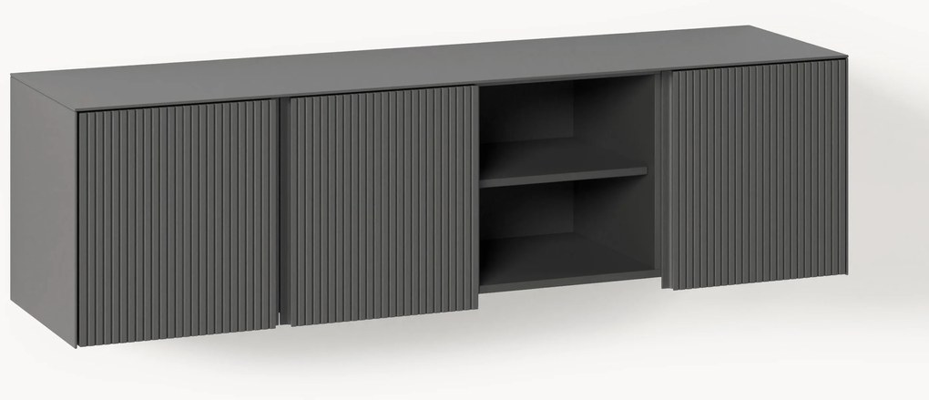 Credenza bassa con fronte millerighe Shea