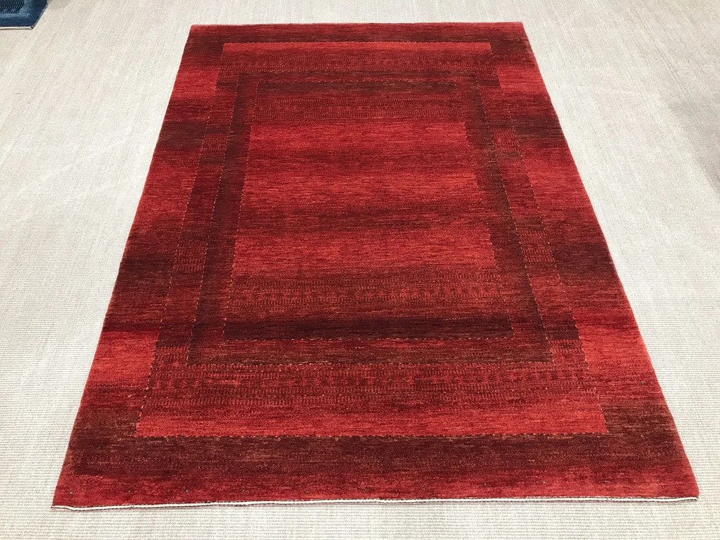 Loribaft Tappeto 170 x 240 Rosso (Iran) Annodato A Mano