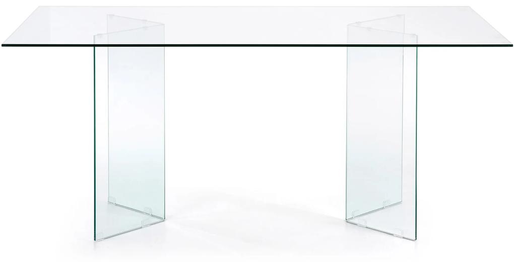 Kave Home - Tavolo Burano in vetro 200 x 90 cm