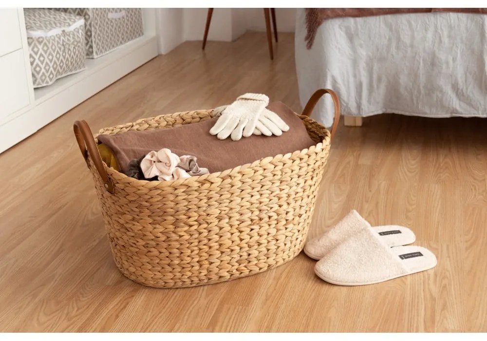 Cesto portabiancheria in seagrass colore naturale 100 l Belize - Compactor