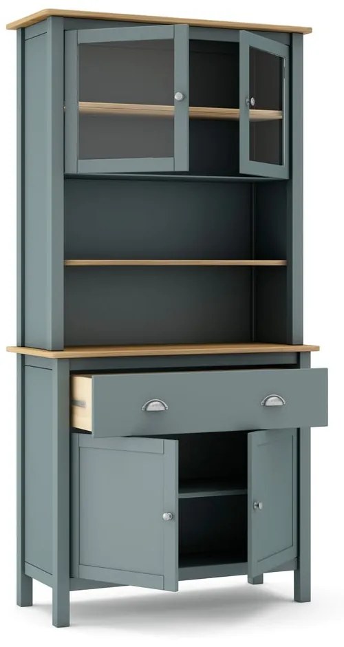 Credenza verde polveroso in pino massiccio 90x180,5x40 cm Misti – Marckeric