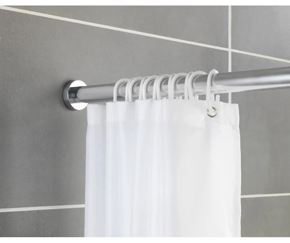 Asta telescopica in argento per bagno, lunghezza 110-185 cm Luz - Wenko