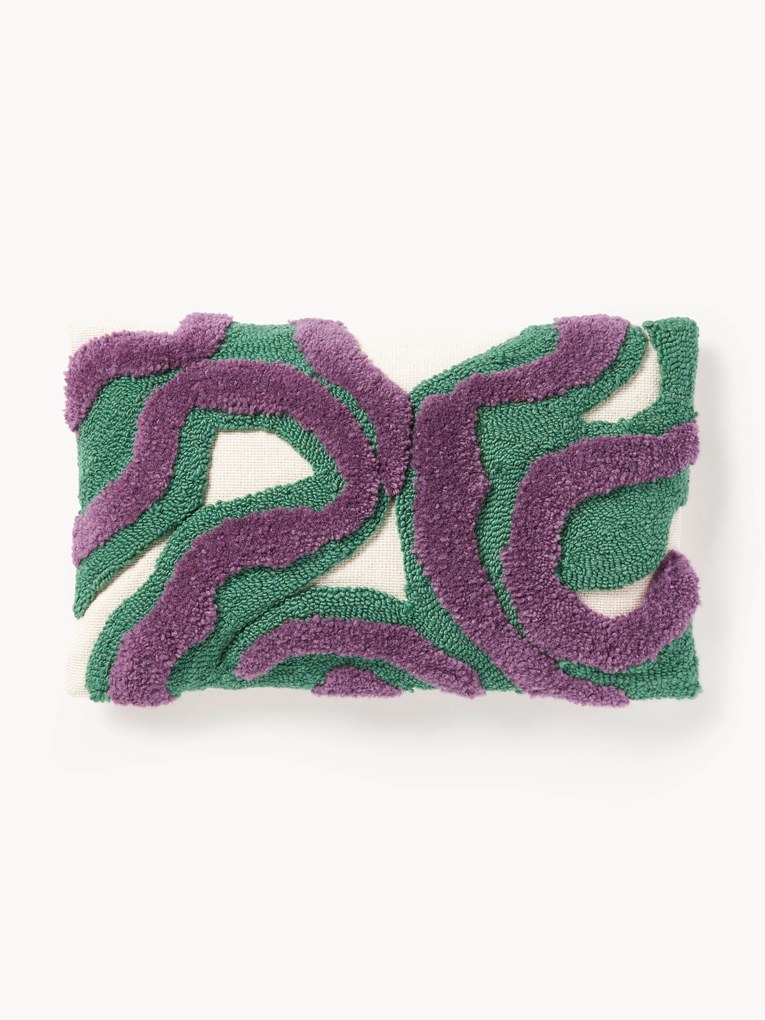 Copricuscino fatto a mano con design trapuntato Jiri