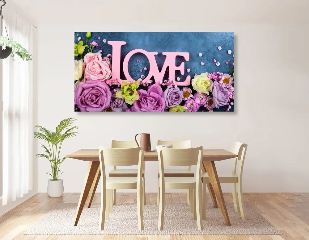 Stampa su tela – Con scritta Love