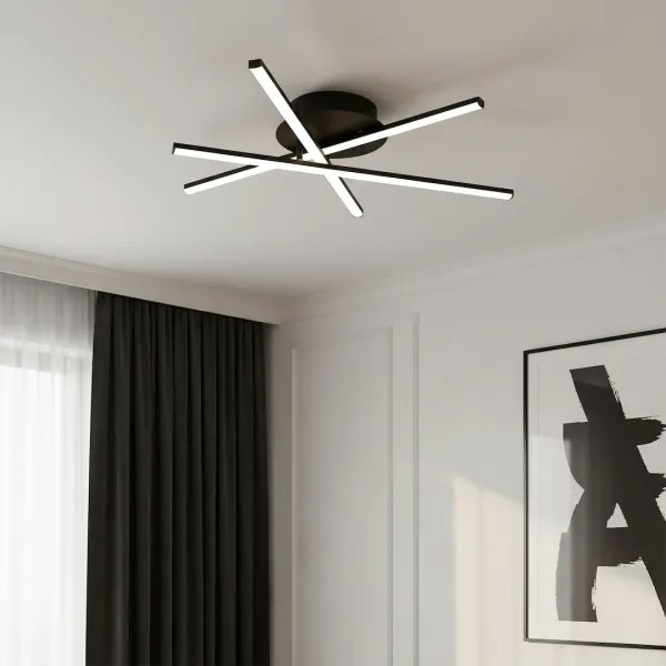 Plafoniera LED STICK LED/12W/230V nera