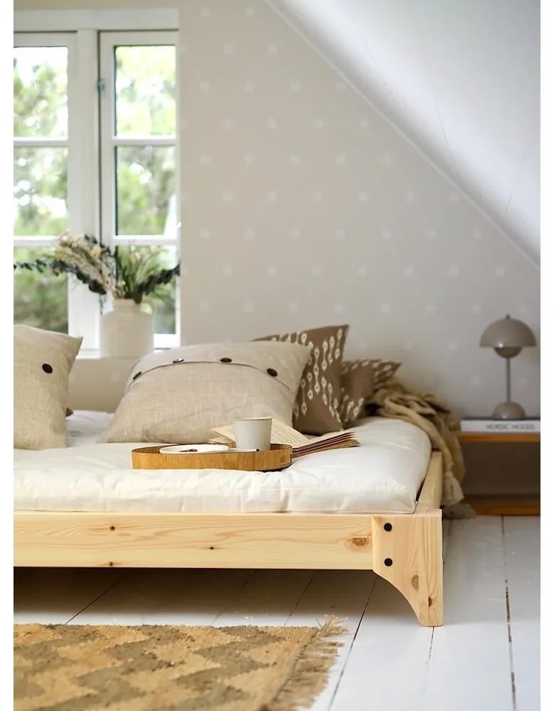 Letto matrimoniale in legno di pino con griglia 160x200 cm Elan - Karup Design