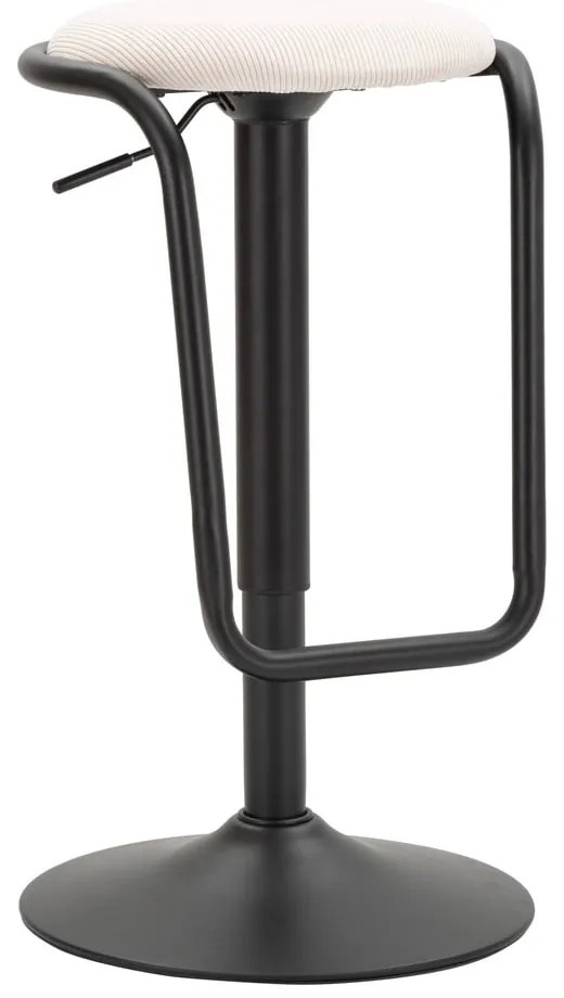 Sedia da bar bianca/nera in imbottito con altezza regolabile (altezza della seduta 61 cm) Destiny – Mauro Ferretti