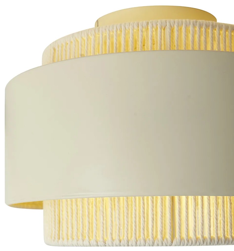 Plafoniera moderna beige con corda - Kora