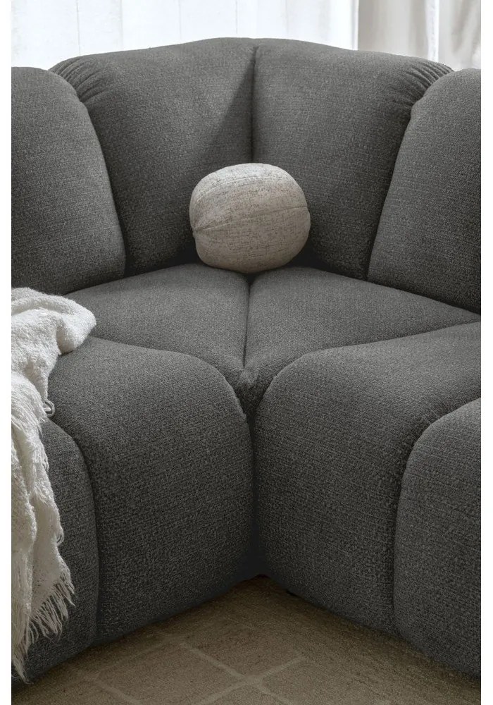 Divano angolare grigio (con penisola a sinistra/a L) Shell – Miuform