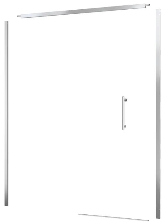 Kit di installazione telaio e ferramenta per cabine doccia ad apertura scorrevole REMIX L 140 x H 195 x P 3.8 cm cromato lucido
